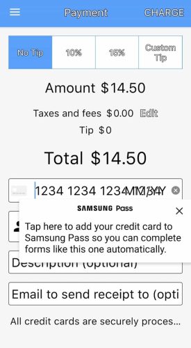 Customers can choose to add a tip when paying. ChargeStripe can calculate the amount.