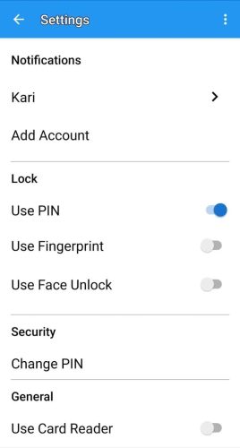 Secure the Charge app with a PIN or biometrics.