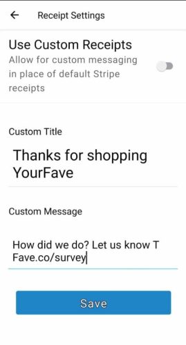 Collect for Stripe App let you create custom receipts.