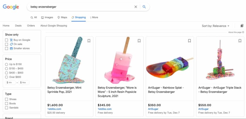 Ecwid Betsy Enzensberger featured google shopping products.