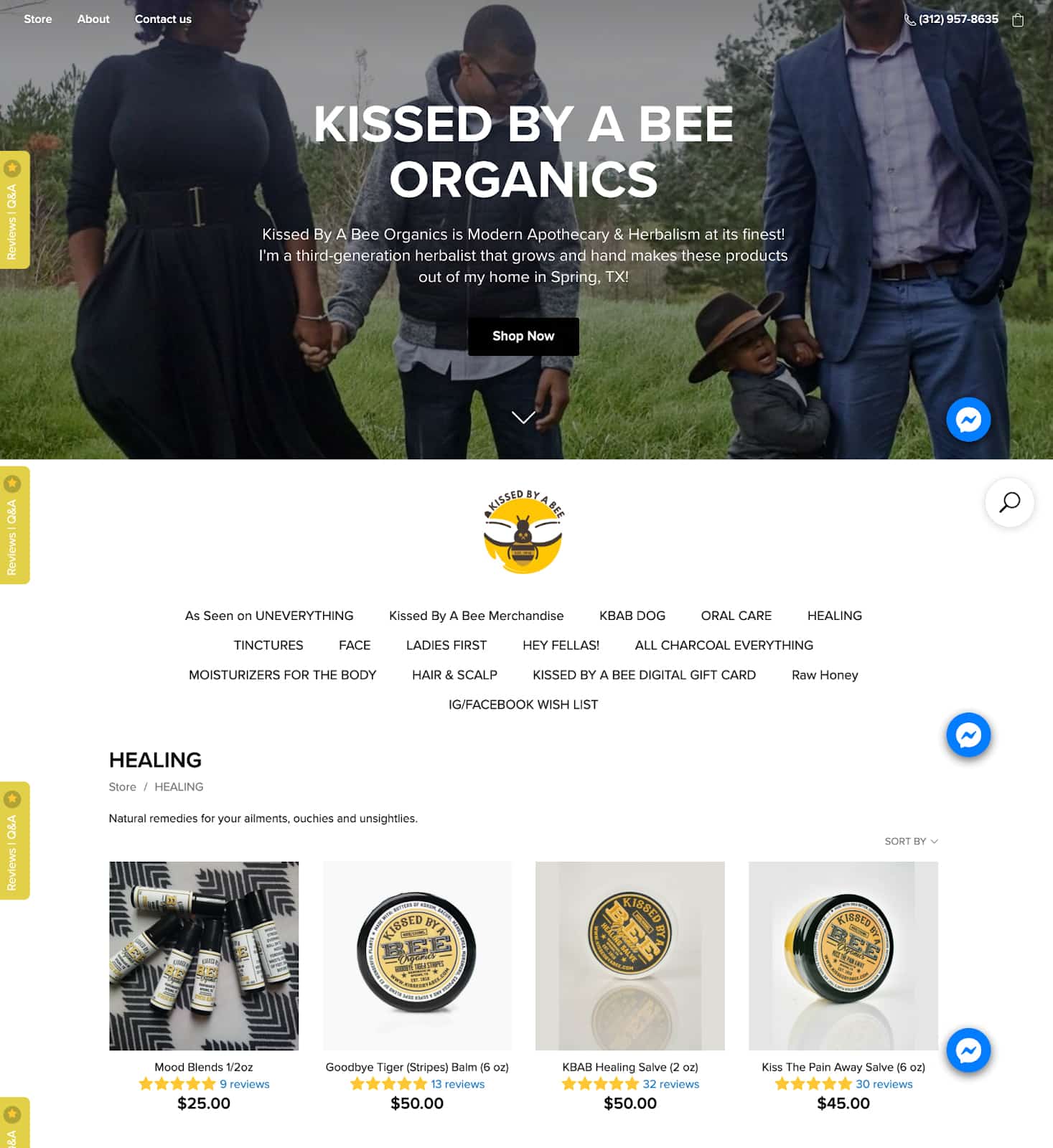 Kissed by a Bee online store.