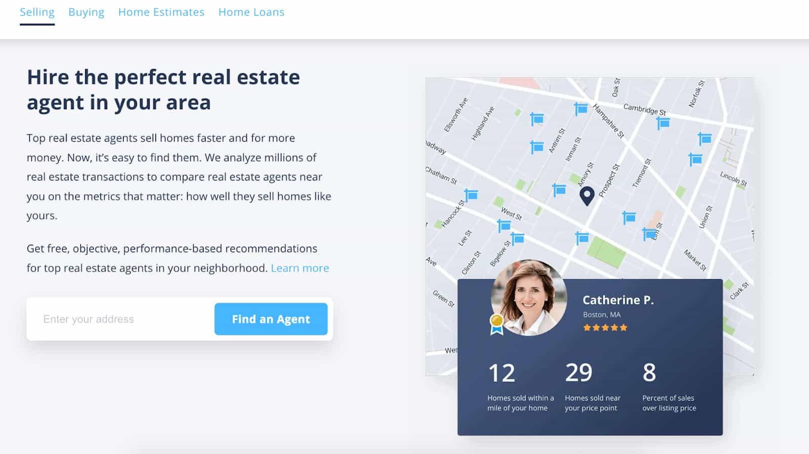 HomeLight find agent search page.
