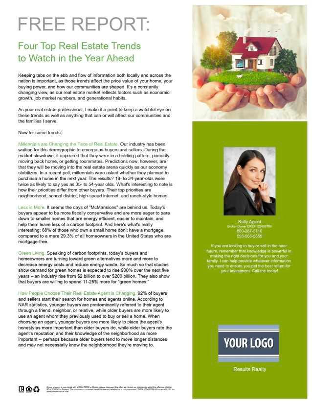 Market Report Newsletter with real estate trends