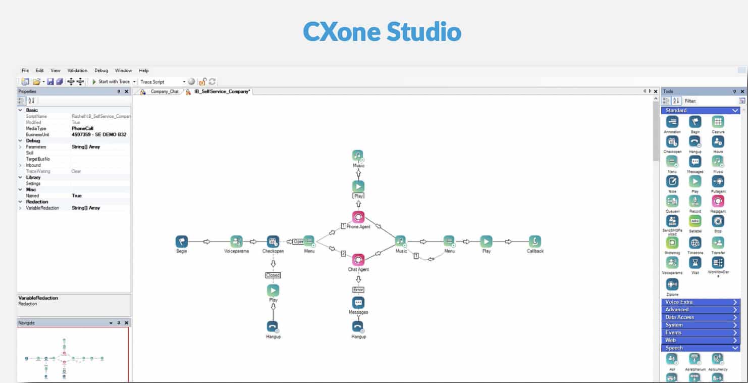 Nice CXone studio sample workflow.