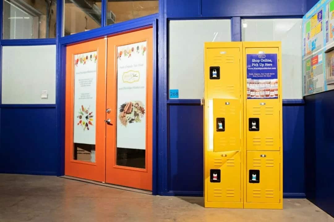 A pickup lockers from Pinch Spice Market.