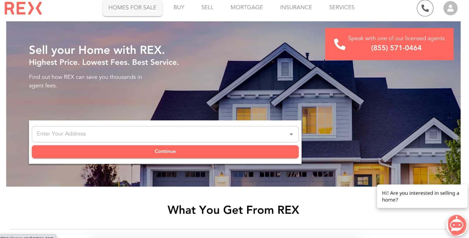 REX home page.
