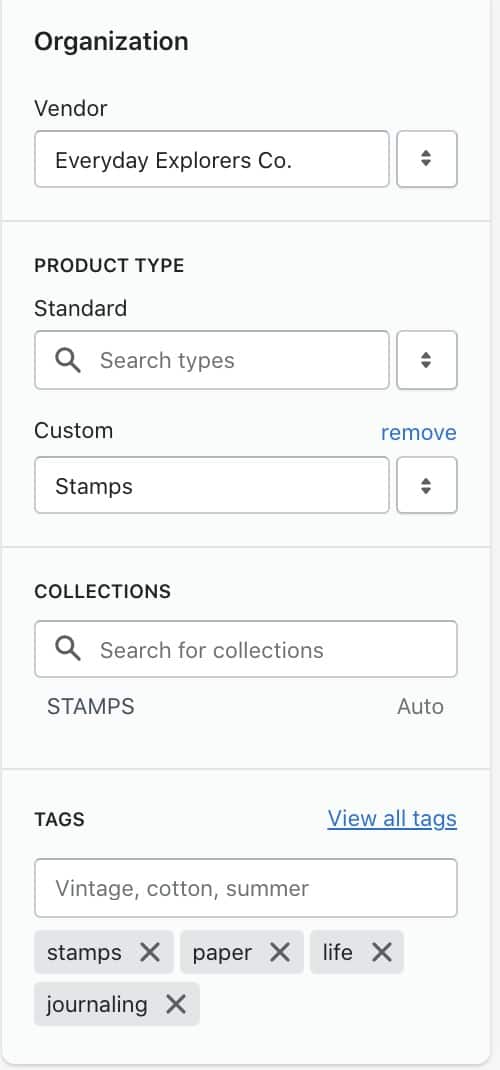 Shopify’s smart tags helps your Shopify store be easily segmented into groups.