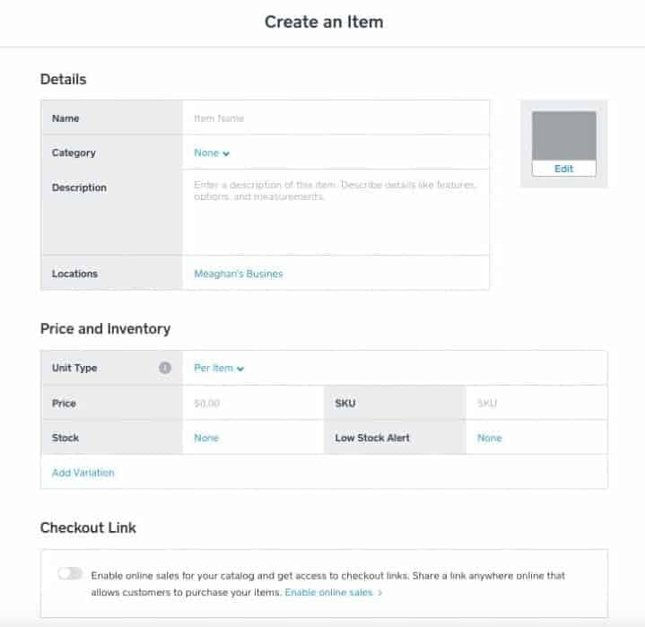 Set up product pages for in-store and online ordering by Square.