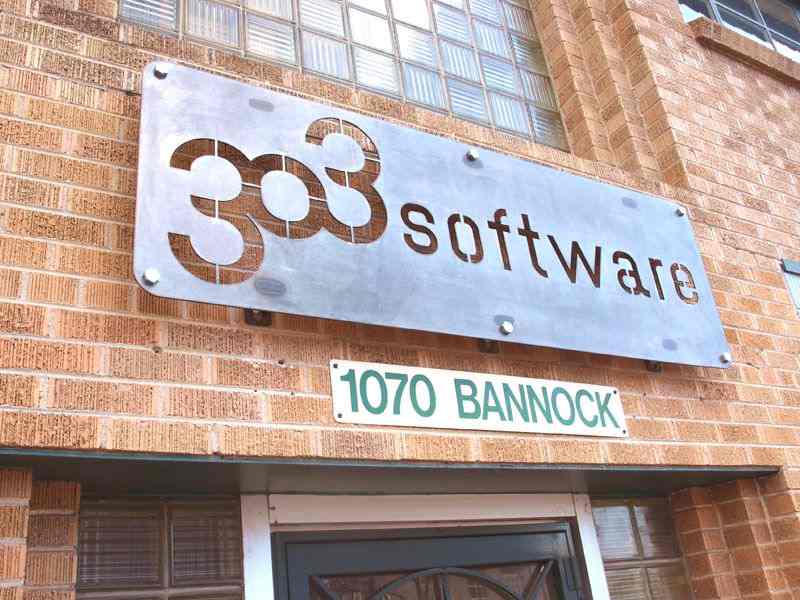 Showing 303 software laser cut sign.