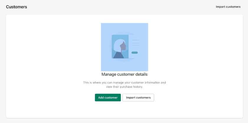 Adding customers in bulk or individually with Shopify bulk import option.