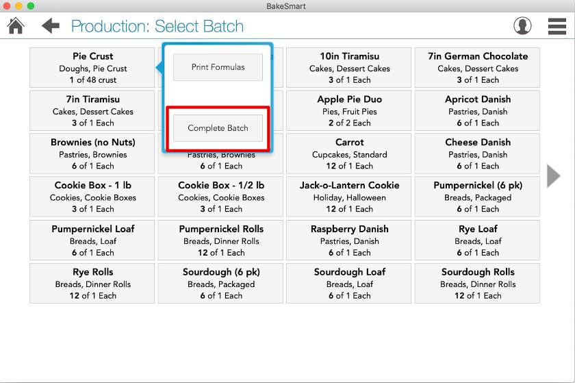 BakeSmart production tracks your daily production pars.