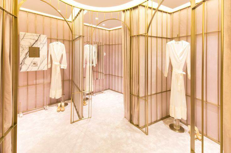 Luxury store fitting room.