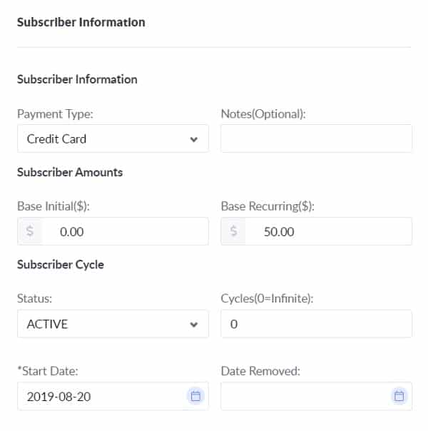 Reviewing subscriber information.