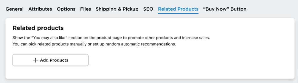 Setting up product recommendations under related products tab.