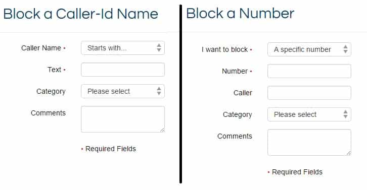 Ooma enables users to block specific caller-ID names or phone numbers.