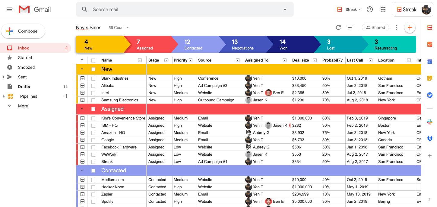 Adding and removing pipeline stages in Streak.