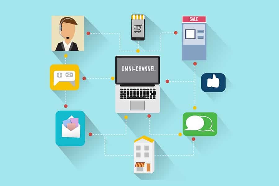 Graphic of how omnichannel and multichannel works.
