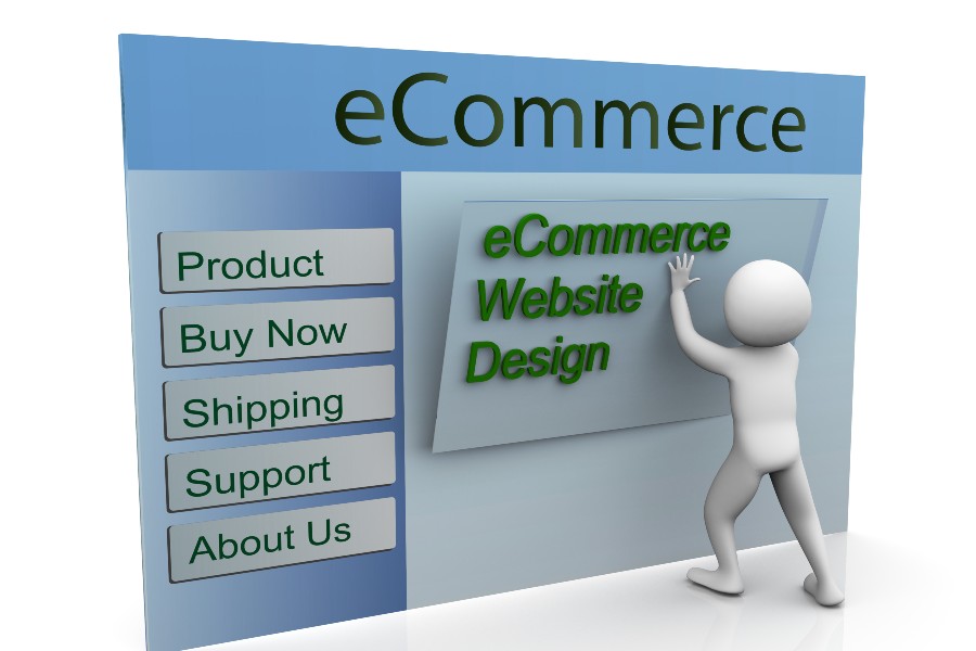 eCommerce website design concept.