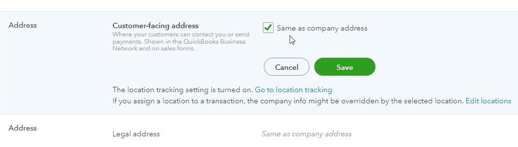 Navigate to Account and Settings to access the Company tab.