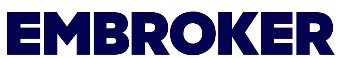 Embroker logo.