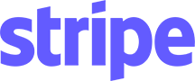 Stripe logo that links to the Stripe homepage in a new tab.