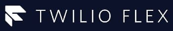 Twilio Flex logo that links to the Twilio Flex homepage in a new tab.