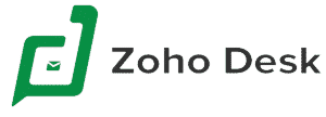 Zoho Desk logo that links to the Zoho Desk homepage in a new tab.