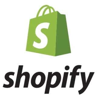 Shopify logo that links to Shopify homepage in a new tab.