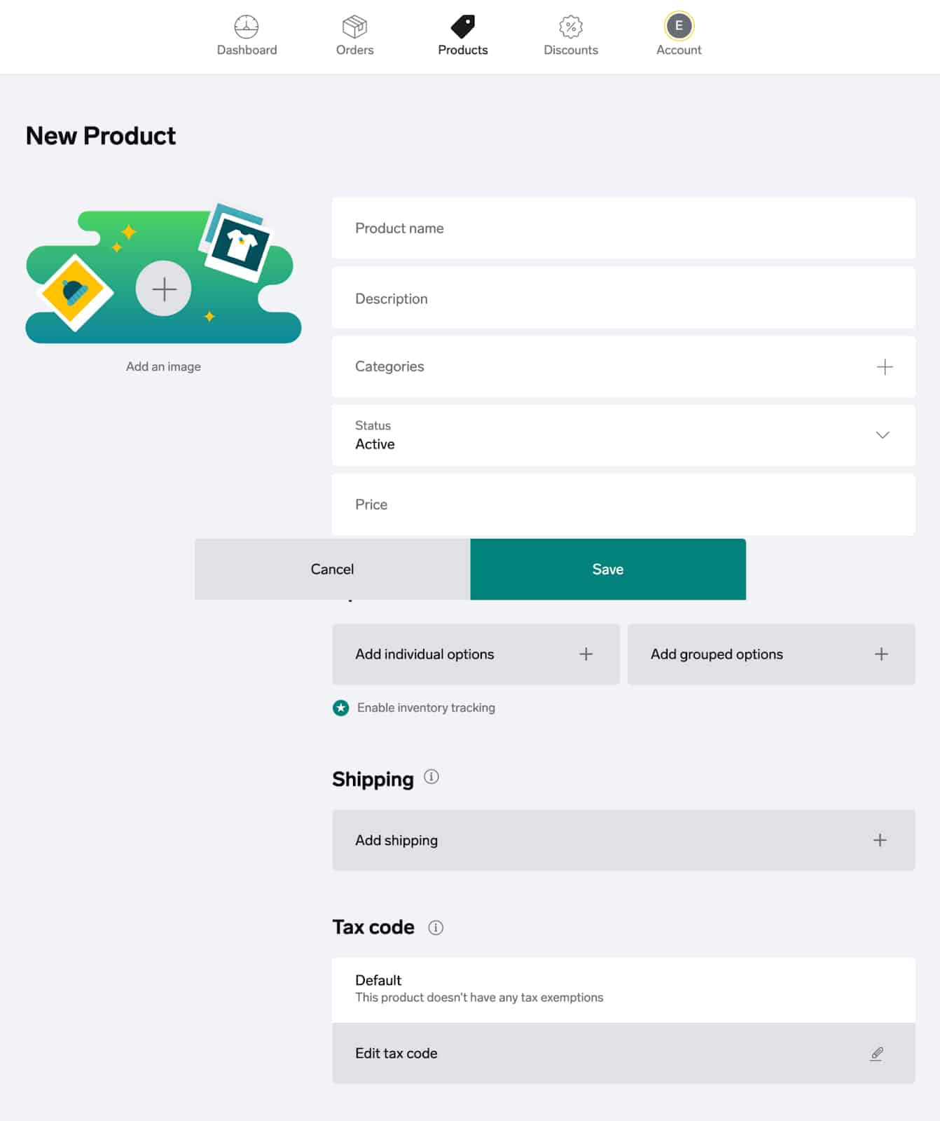 Add new products to store by giving product info.