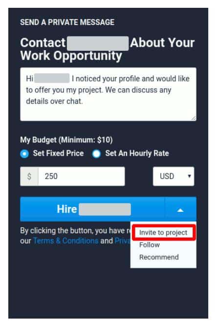 Invite freelancers to bid in Freelancer.com.
