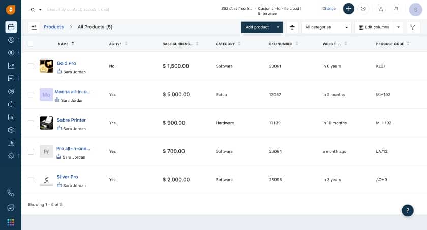 Freshsales configure price and quote feature