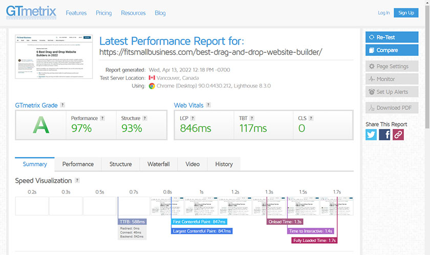 GTmetrix (SEO Audit Tool) - Northward