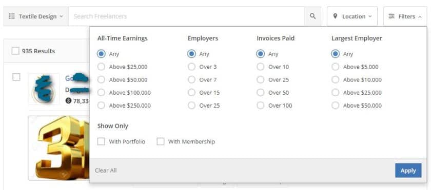 Selecting all-time earnings, employers, invoices paid, largest employer in Guru.
