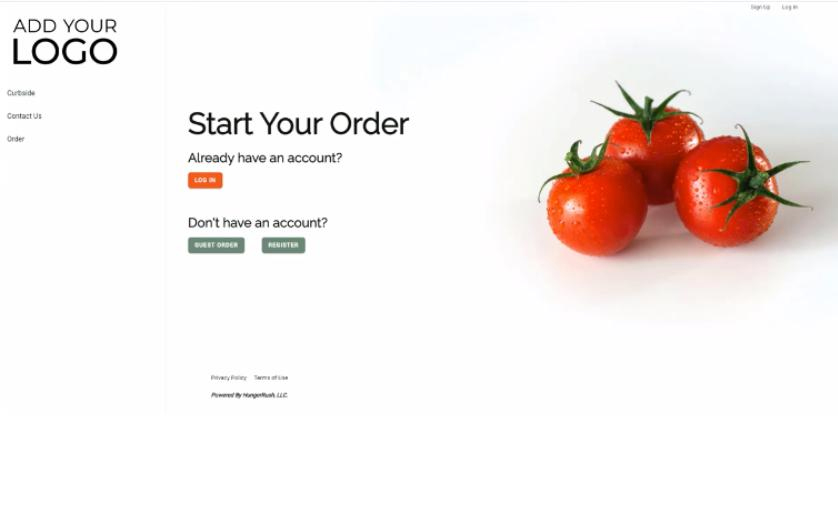 HungerRush online menu builder.