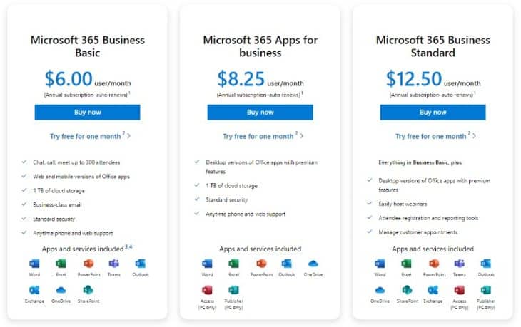 microsoft email business plan