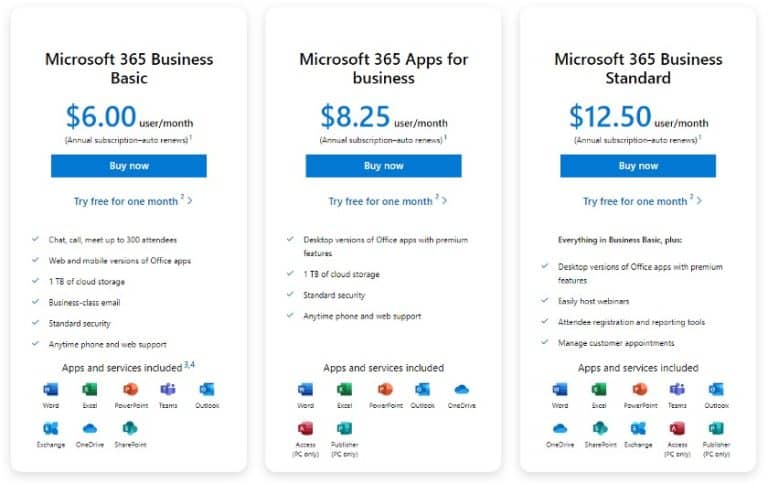 microsoft 365 business email storage