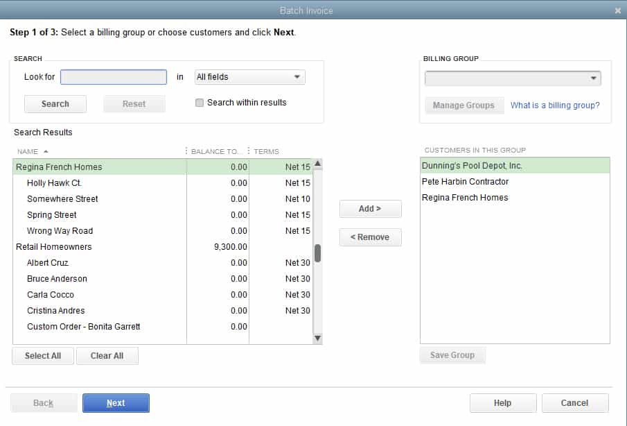 Creating Batch Invoices in QuickBooks Enterprise.