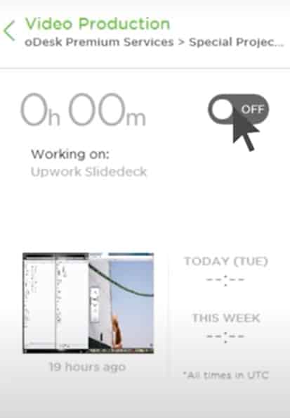 Upwork time clock app.
