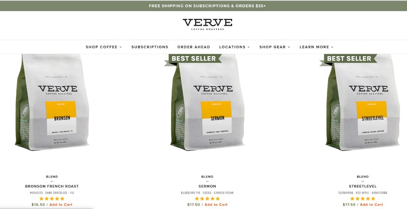 Verve Coffee Roasters Customer Reviews.