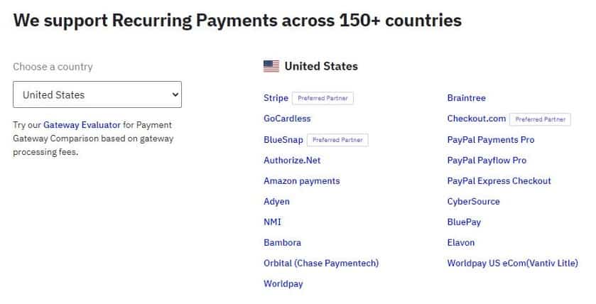 Drop-down menu shows only 52 nations; contact support if you are based in a different country.