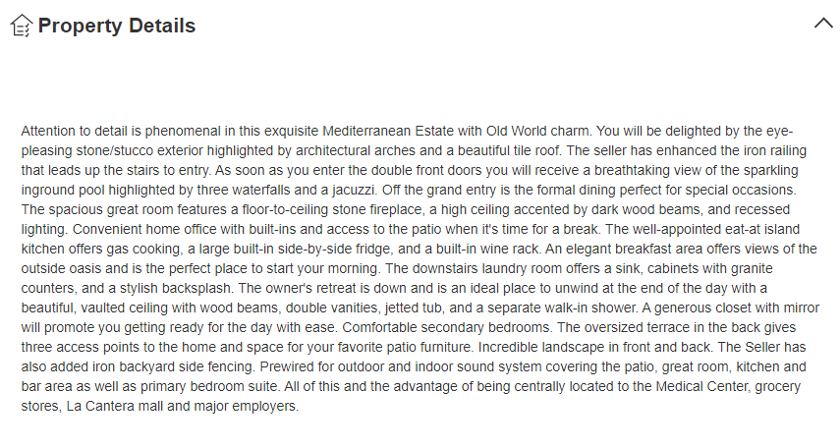 Listing description doesn't even call the bedroom.