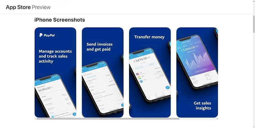 PayPal business letting you handle transactions.