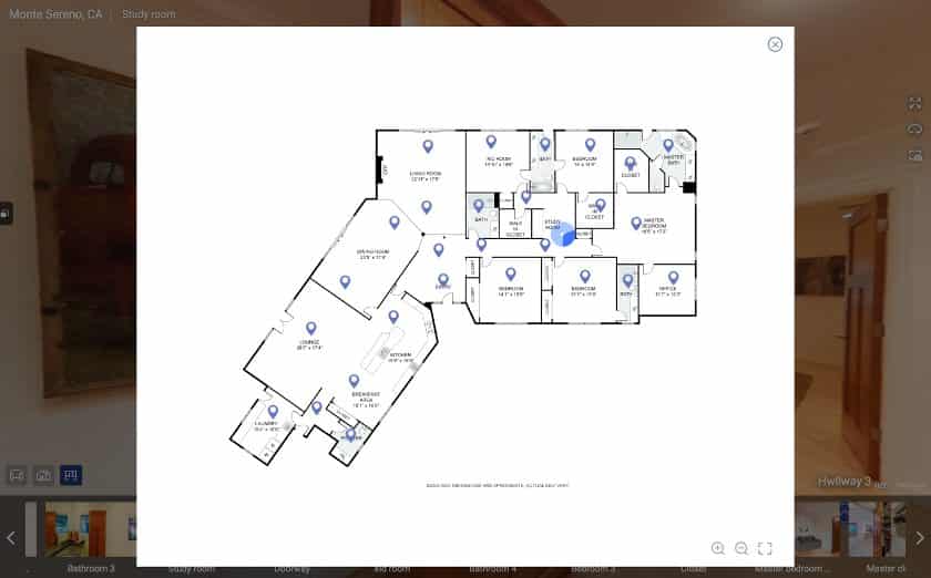 Example of a 2D floor plan integrated with 3D.