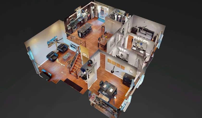 Dollhouse experience created using Matterport technology.