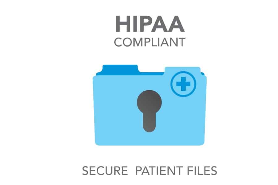 HIPAA Compliance Icon Graphic For Medical Document Security.