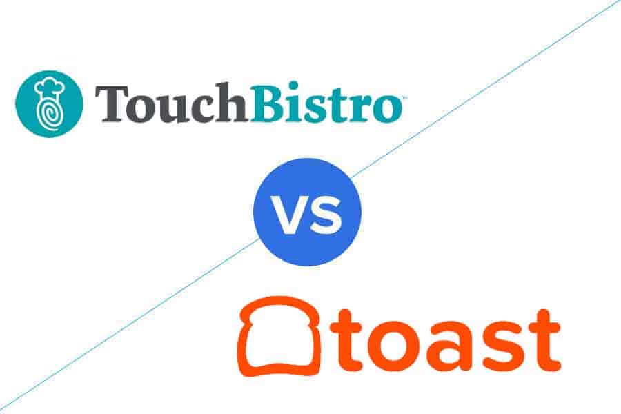 Touchbistro VS Toast logo being compared.