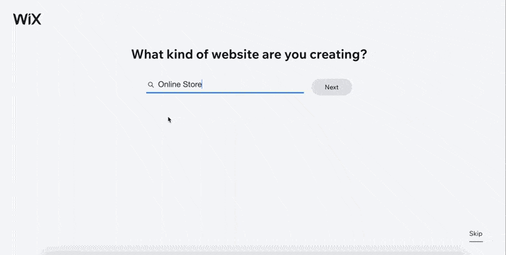Creating website in Wix.