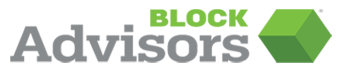 Block Advisors logo.