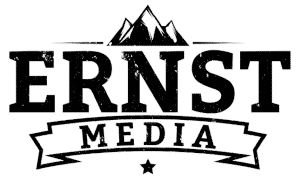 Ernst Media logo that links to the Ernst Media homepage in a new tab.