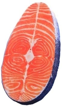 Salmon steak pillow.